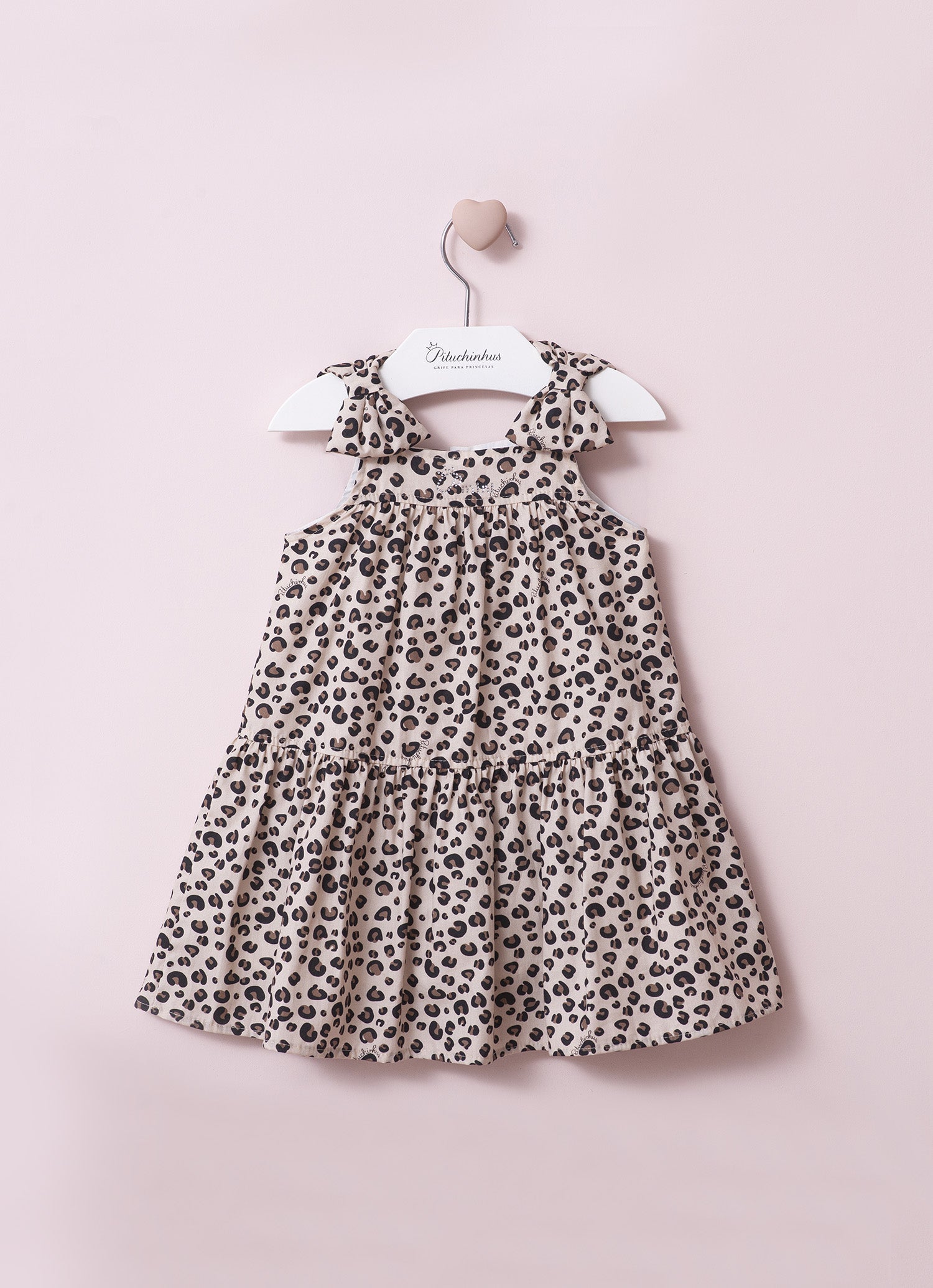 Vestido Algodão Oncinha Laços PMini