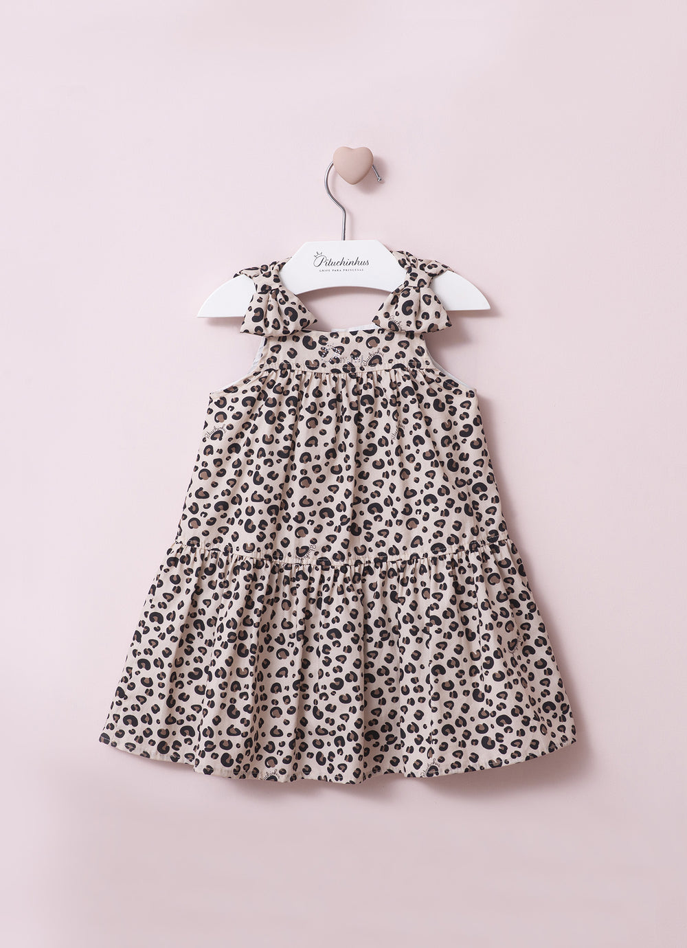 Vestido Algodão Oncinha Laços PMini