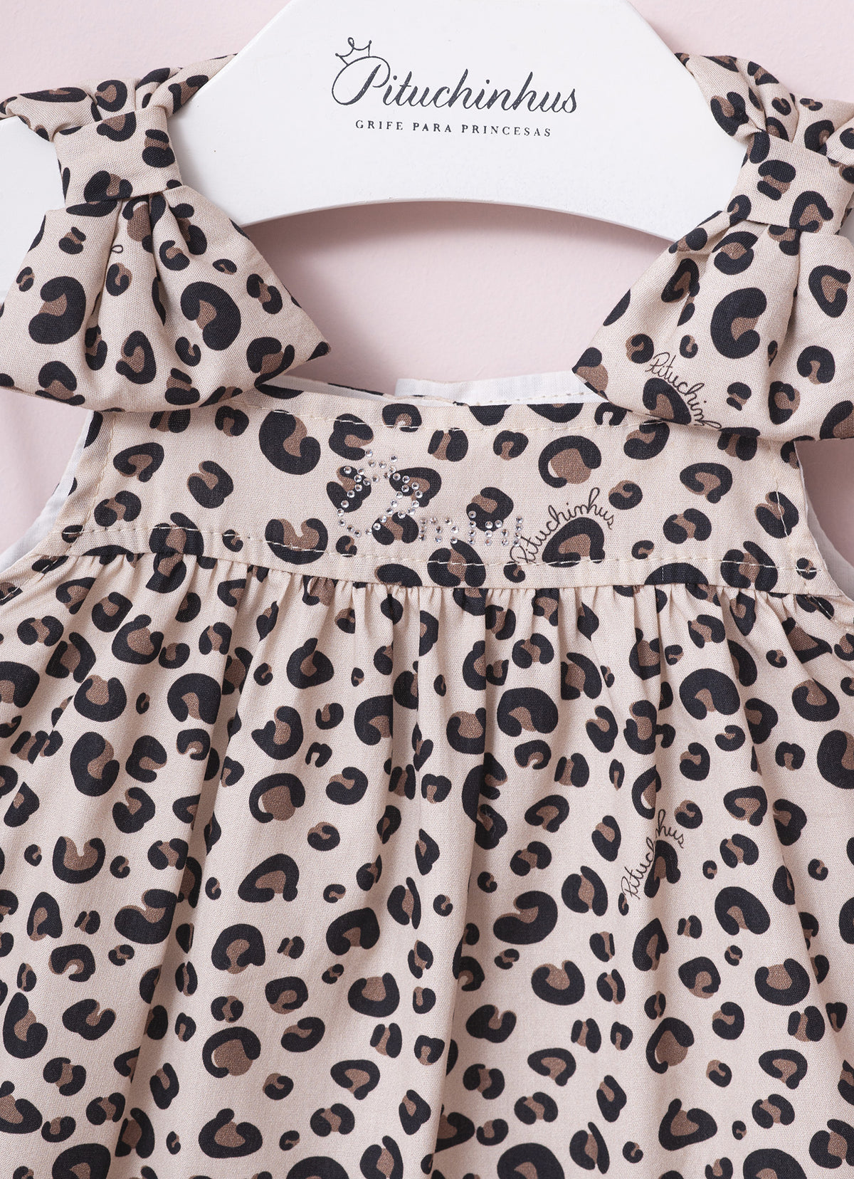 Vestido Algodão Oncinha Laços PMini