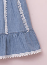 Vestido Jeans Fino Rendinhas Pmini
