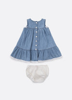 Vestido Jeans Fino Rendinhas Pmini