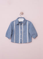 Camisa Jeans Fino Rendinhas Pmini