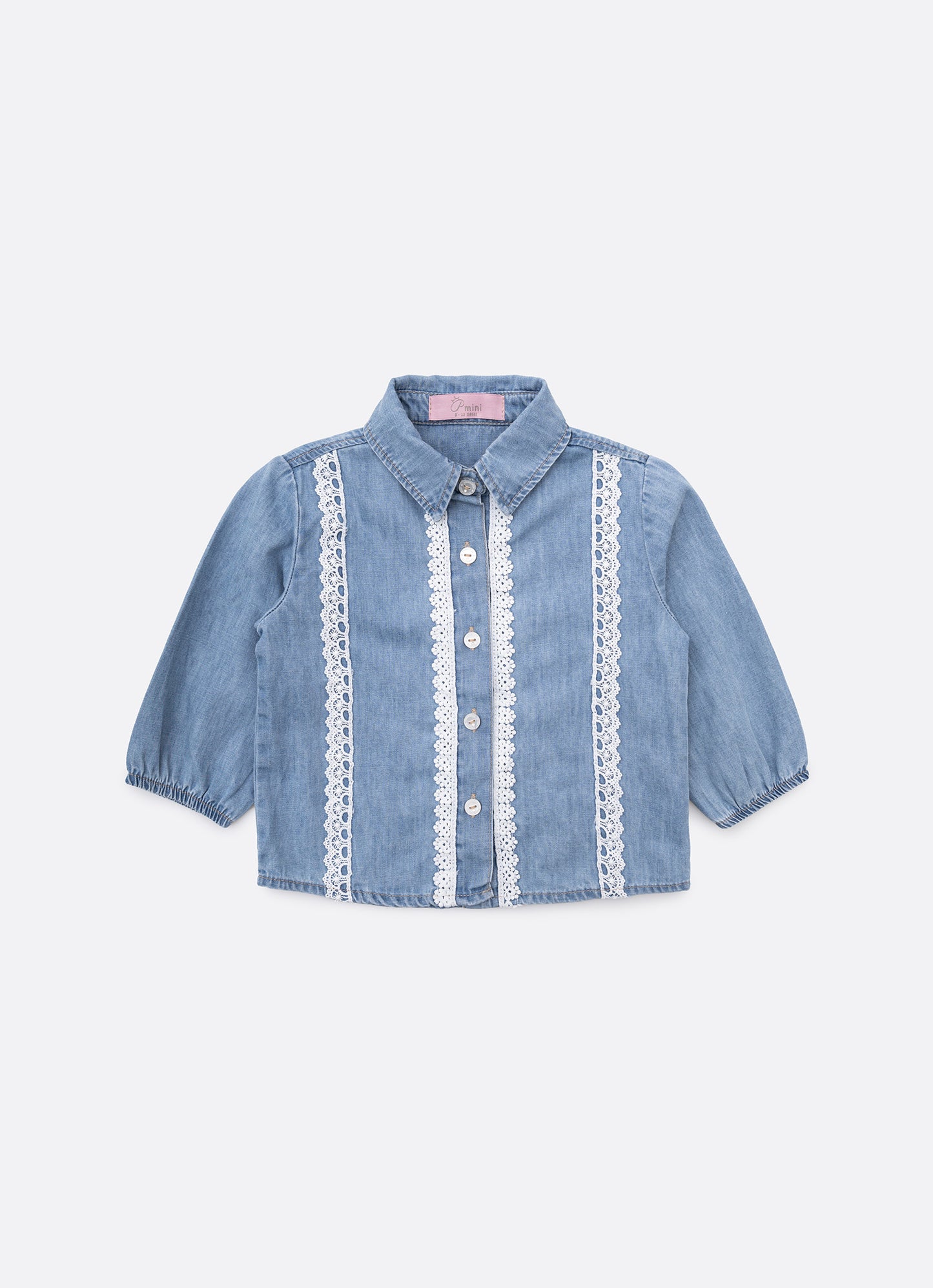 Camisa Jeans Fino Rendinhas Pmini