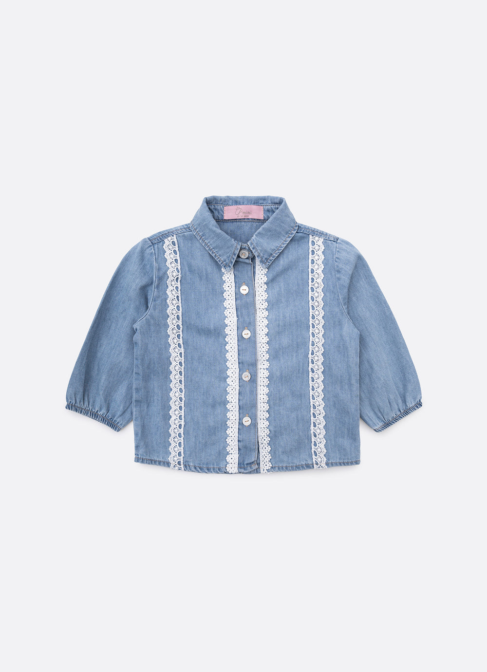 Camisa Jeans Fino Rendinhas Pmini