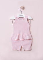 Conjunto Tricot Blusa e Short Sem Costura Pmini