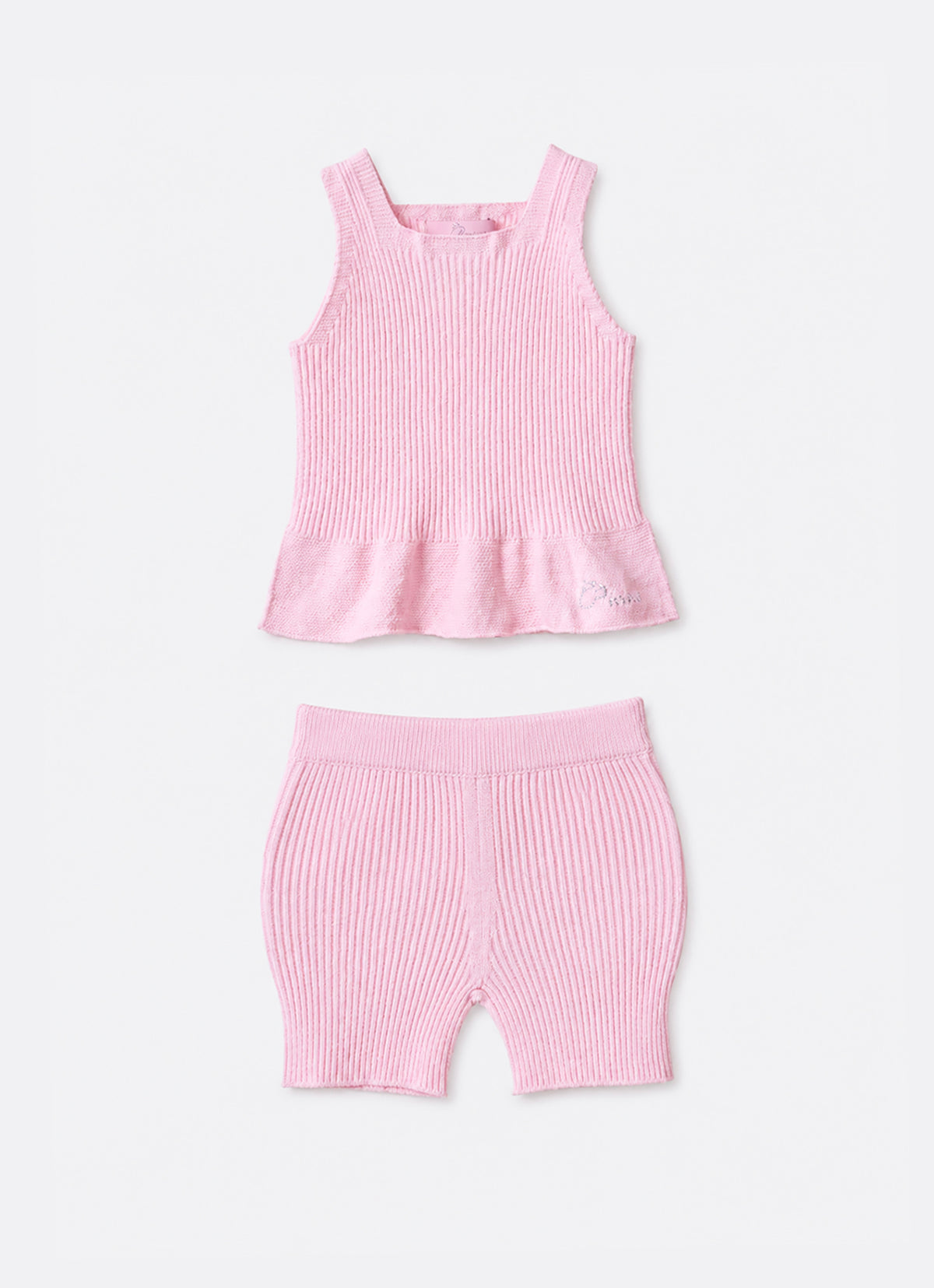 Conjunto Tricot Blusa e Short Sem Costura Pmini