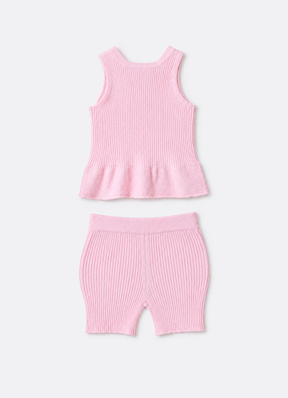 Conjunto Tricot Blusa e Short Sem Costura Pmini