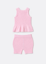 Conjunto Tricot Blusa e Short Sem Costura Pmini