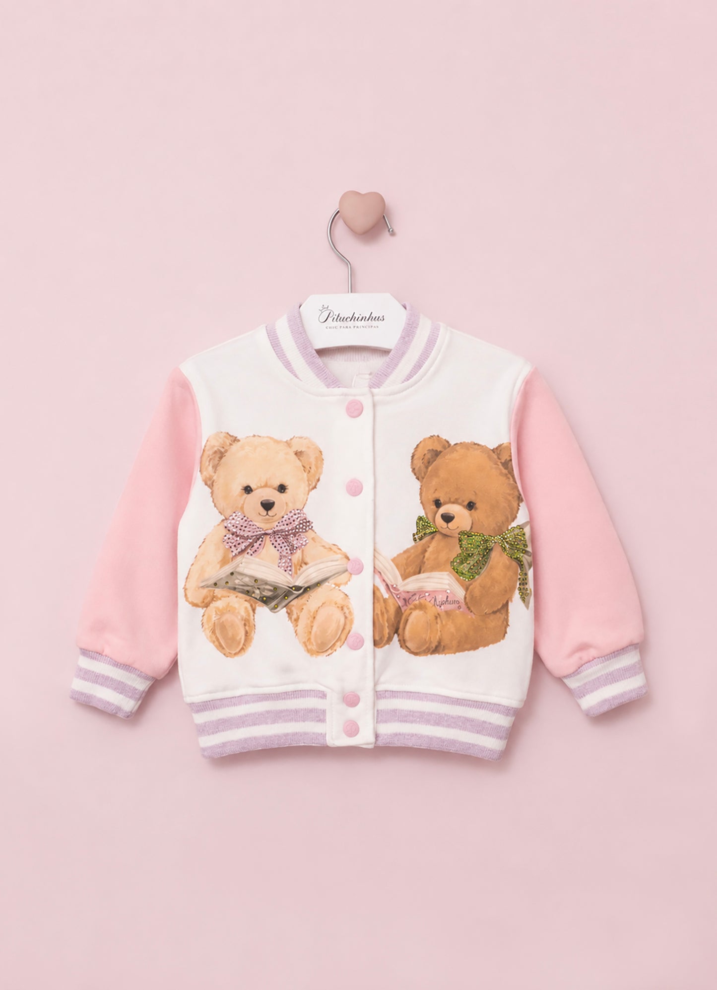 Jaqueta Bomber Moletom Ursos Pmini