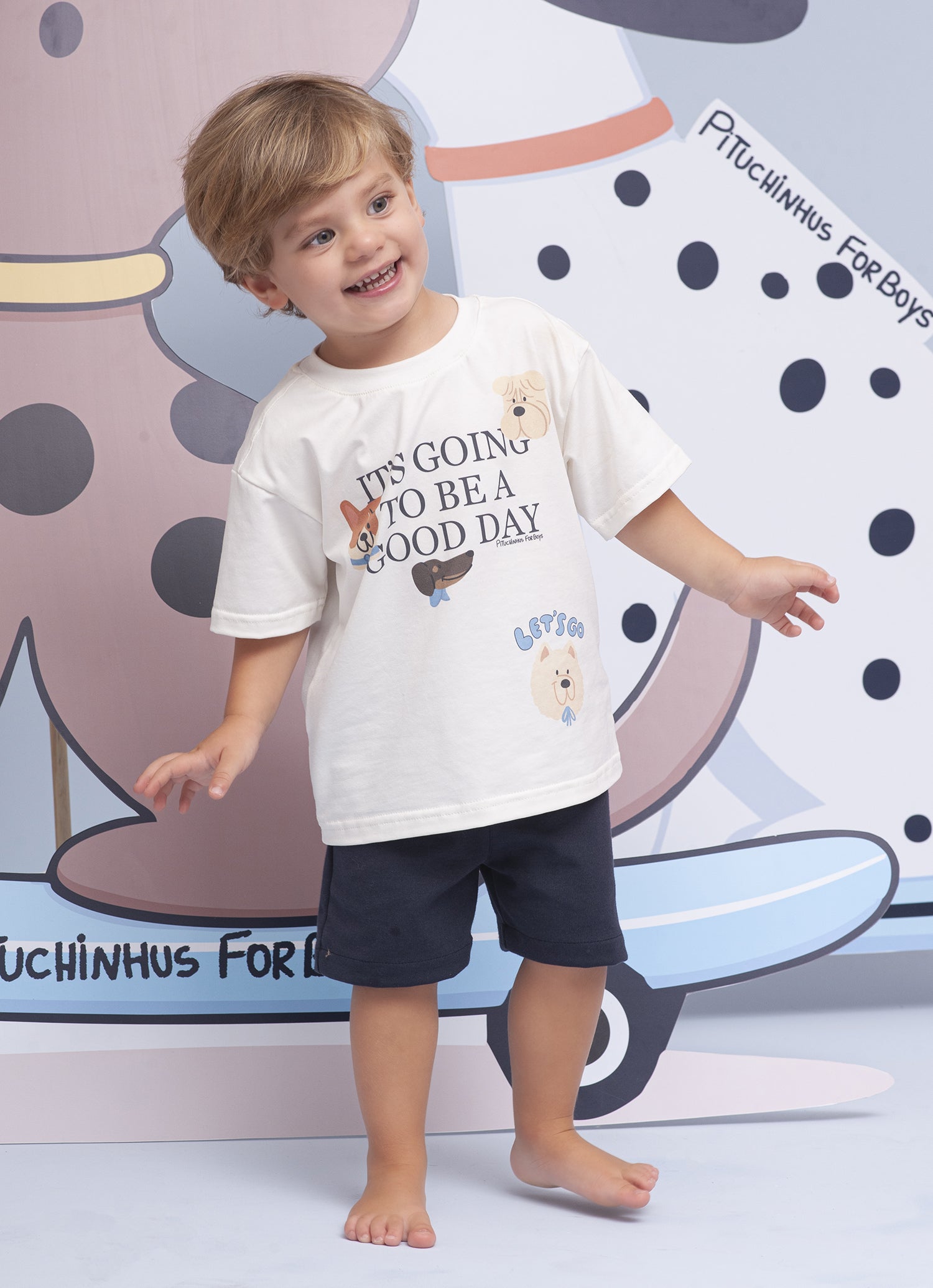 Camiseta Meia Malha Good Day For Boys