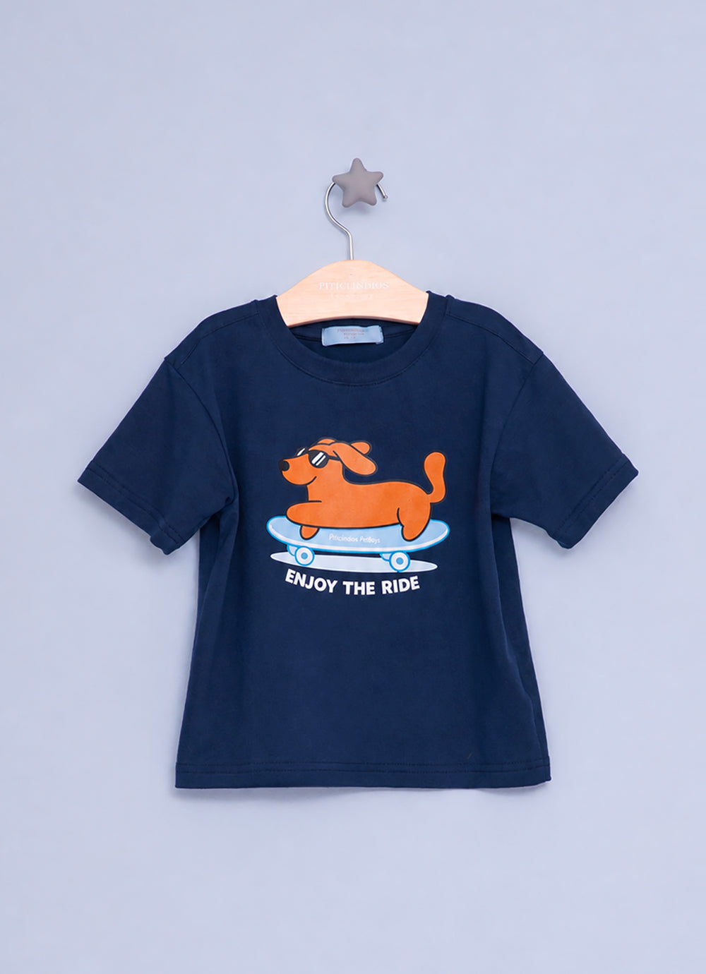 Camiseta Meia Malha Cachorro For Boys