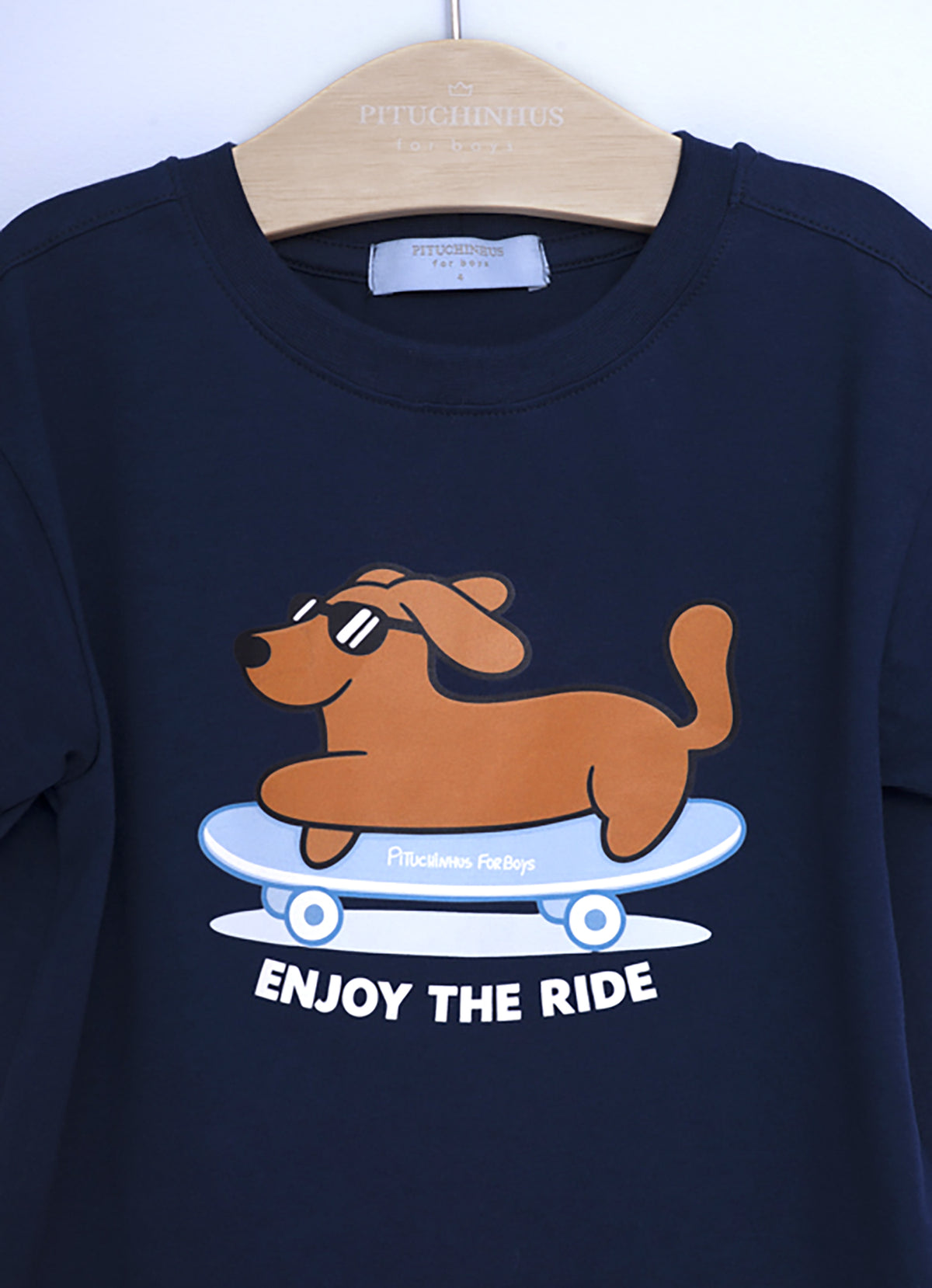 Camiseta Meia Malha Cachorro For Boys