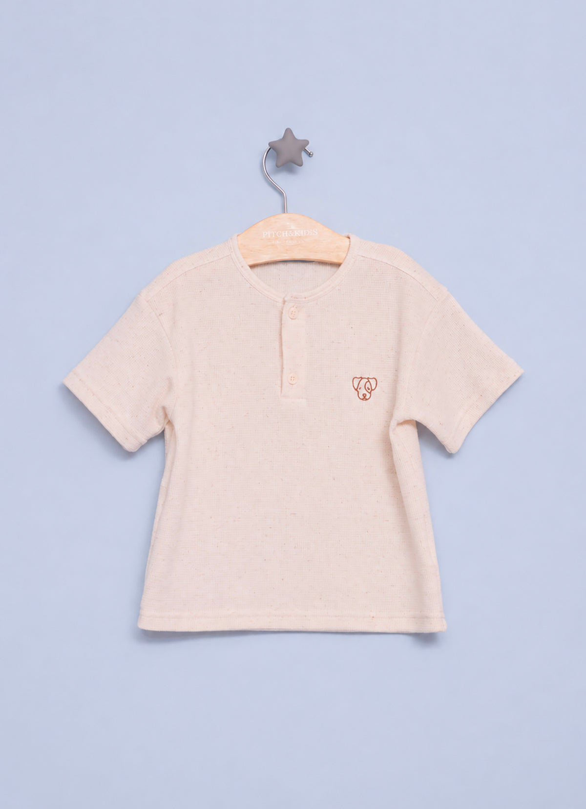 Camiseta Malha Abertura Botões For Boys