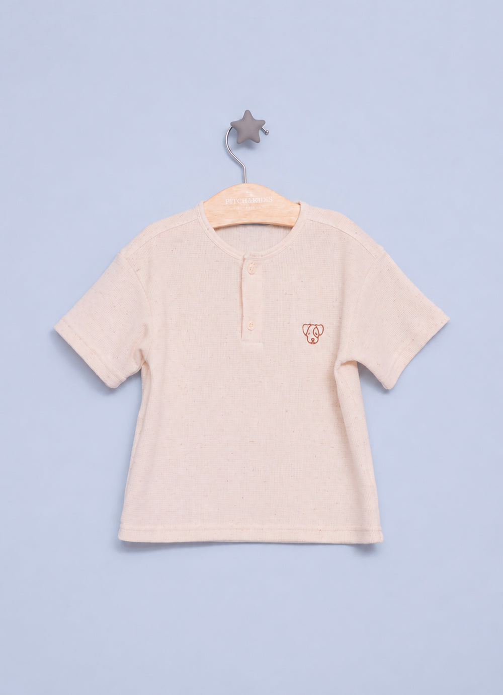 Camiseta Malha Abertura Botões For Boys