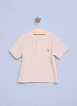 Camiseta Malha Abertura Botões For Boys