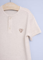 Camiseta Malha Abertura Botões For Boys