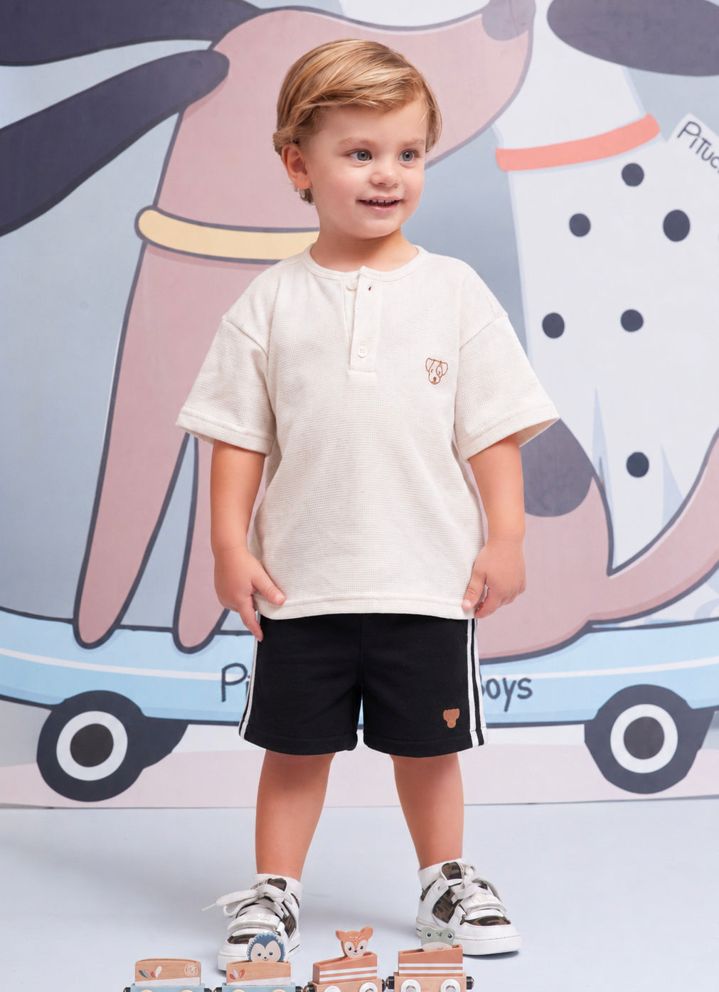 Bermuda Moletom Listra Lateral For Boys