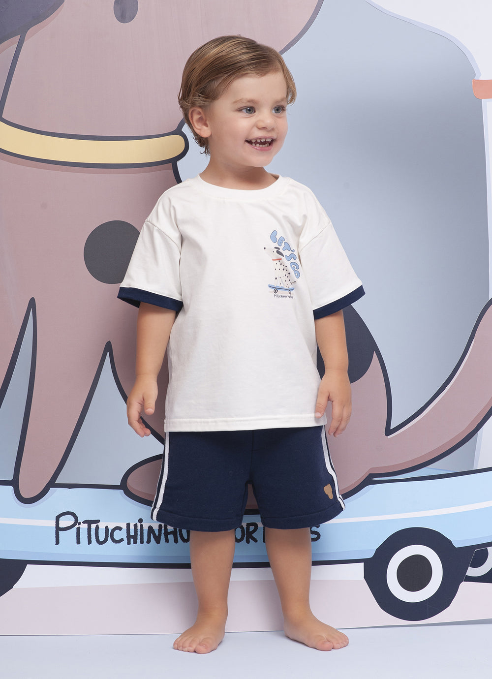 Bermuda Moletom Listra Lateral For Boys