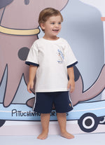 Bermuda Moletom Listra Lateral For Boys