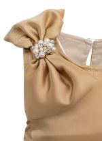 Vestido Festa Cetim Maxi Laços