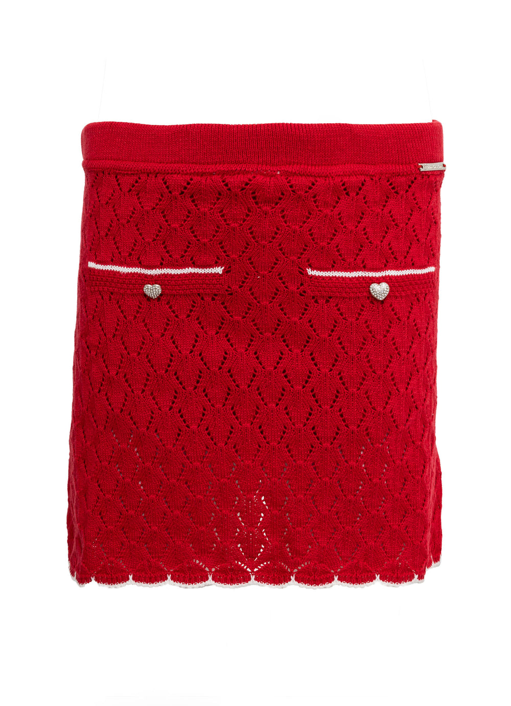 Saia Short Tricot Ponto Rendado Resort