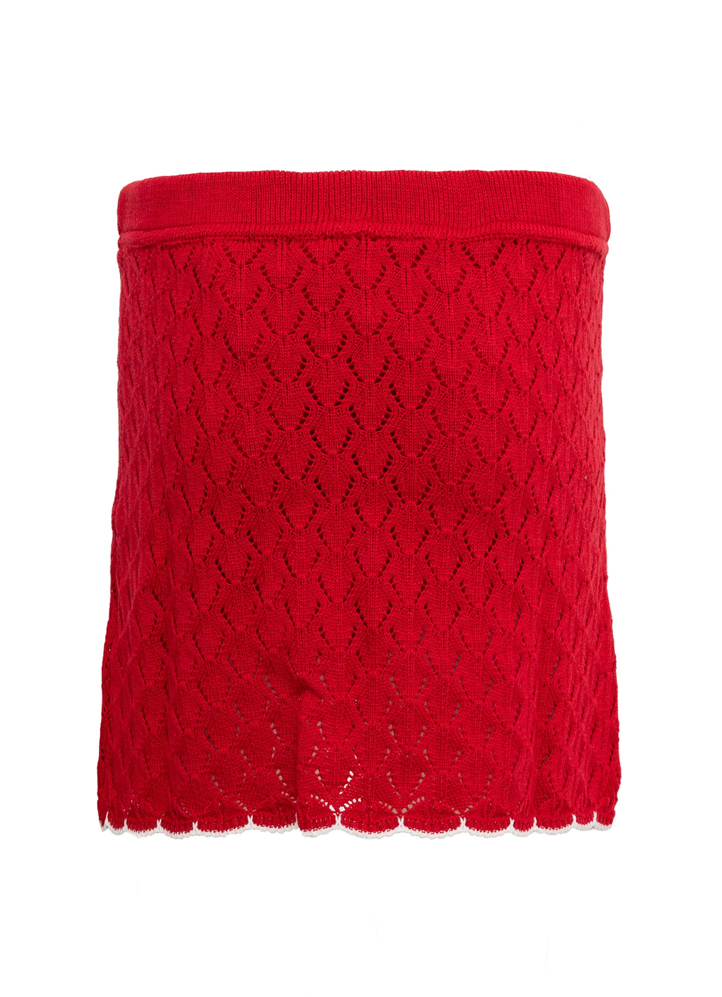 Saia Short Tricot Ponto Rendado Resort