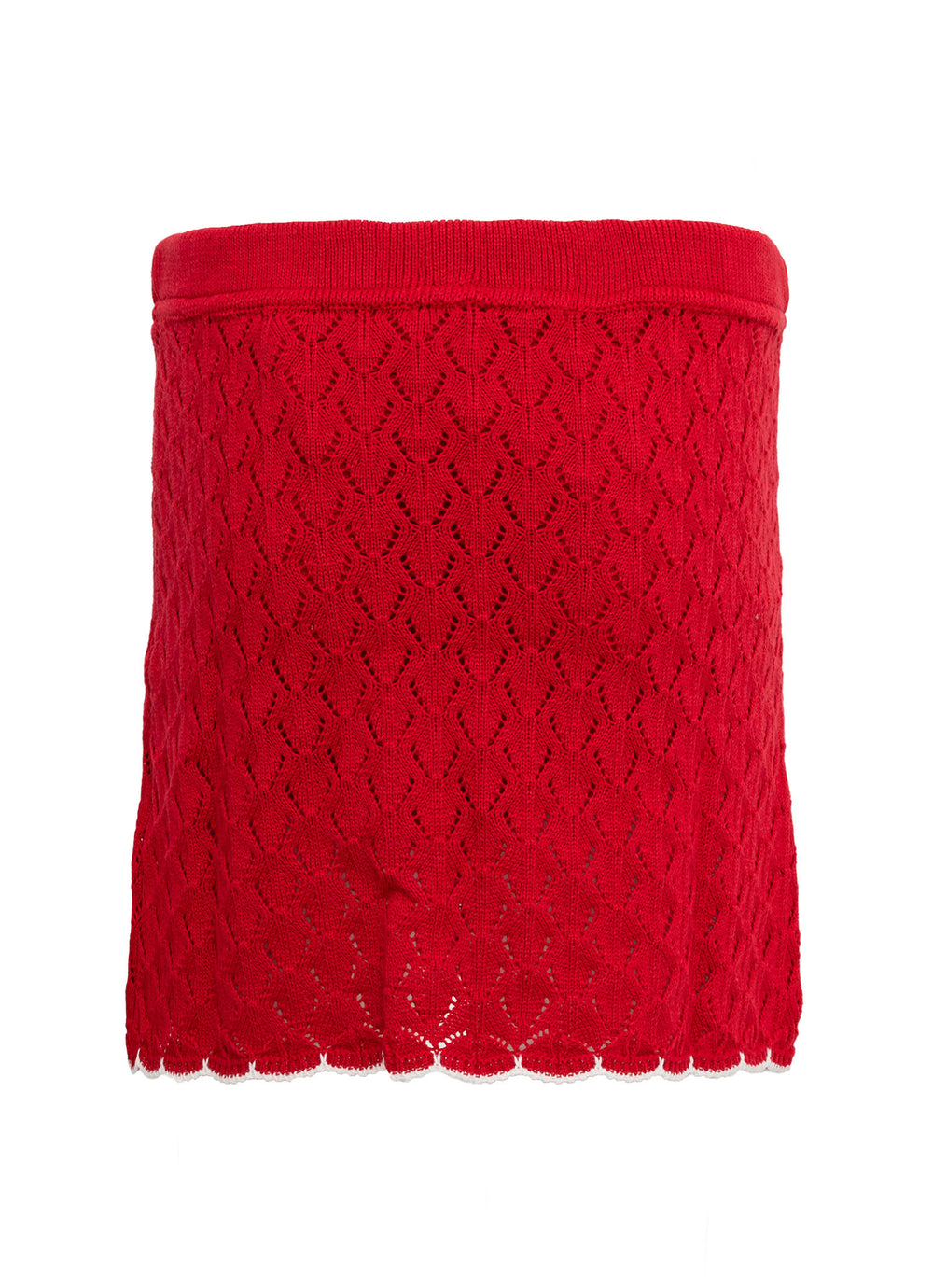 Saia Short Tricot Ponto Rendado Resort