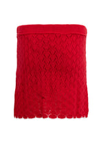 Saia Short Tricot Ponto Rendado Resort