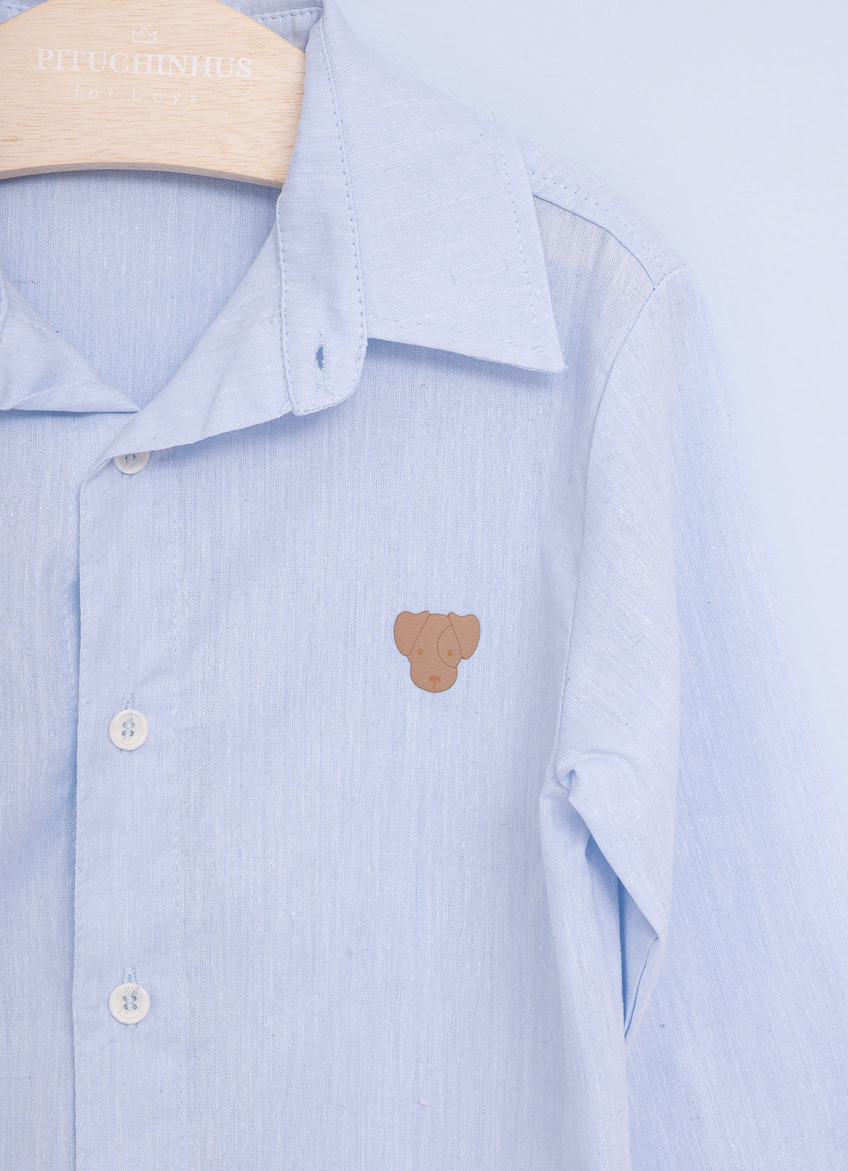 Camisa Algodão e Linho Patche For Boys