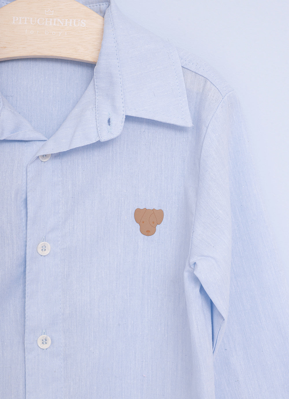 Camisa Algodão e Linho Patche For Boys