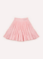 Saia Short Tricot Plissada Cristais Barbie