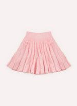 Saia Short Tricot Plissada Cristais Barbie