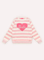 Blusa Tricot Listrada Coração Barbie Cristal