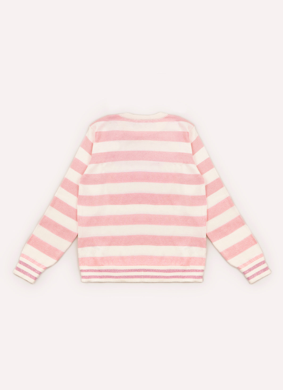 Blusa Tricot Listrada Coração Barbie Cristal
