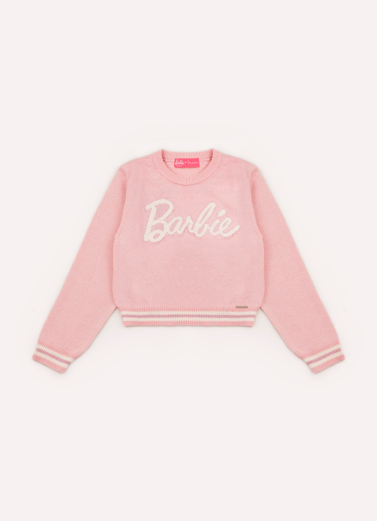 Blusa Tricot Cropped Barbie Shine