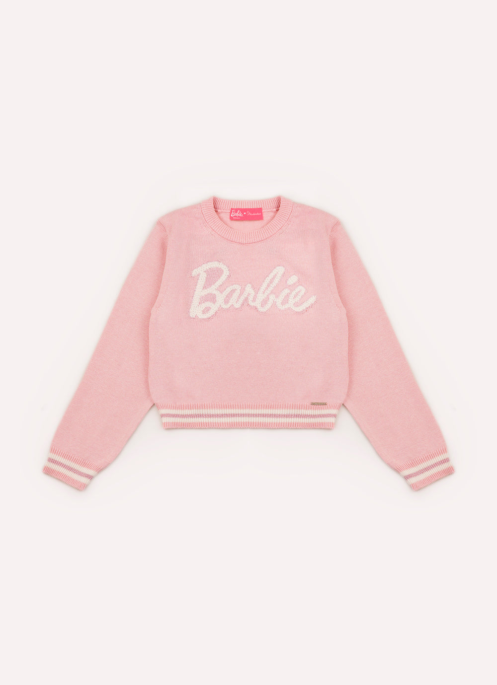 Blusa Tricot Cropped Barbie Shine