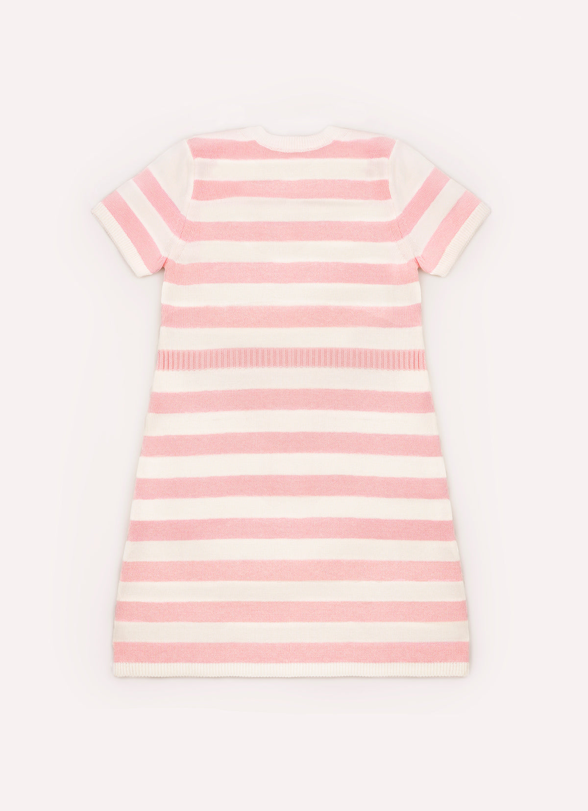 Vestido Tricot Listrado Coração Barbie Cristal