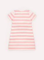 Vestido Tricot Listrado Coração Barbie Cristal