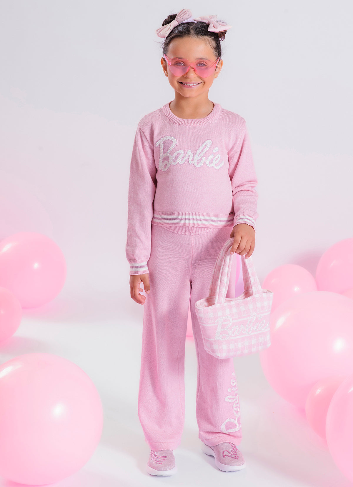 Calça Tricot Reta Barbie Shine