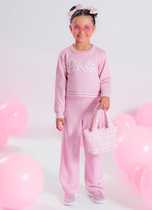Calça Tricot Reta Barbie Shine