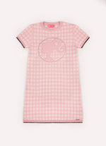 Vestido Tricot Xadrez Silhoutte Barbie Cristal