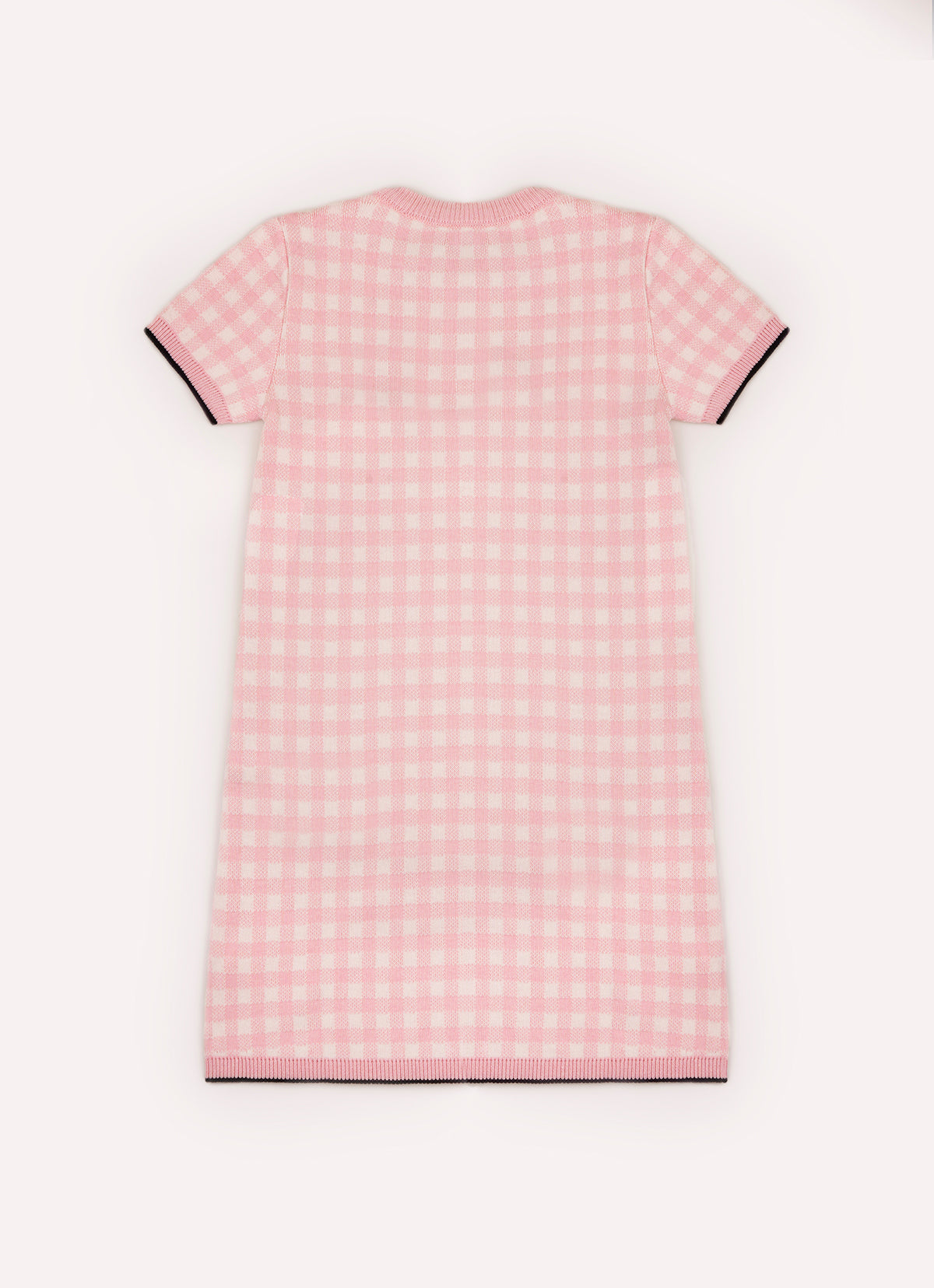 Vestido Tricot Xadrez Silhoutte Barbie Cristal