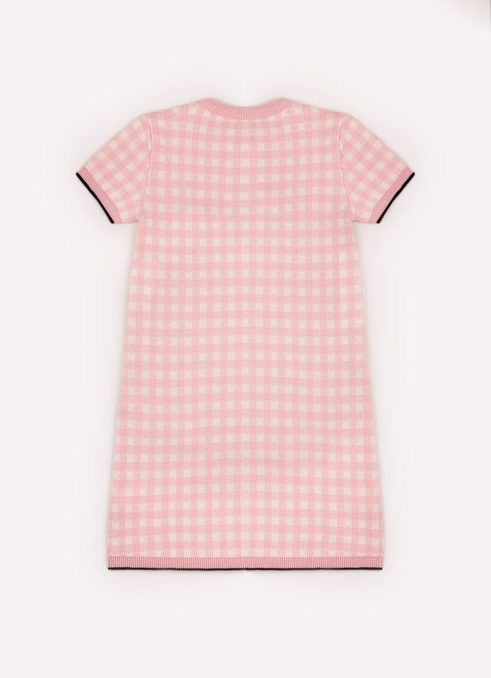 Vestido Tricot Xadrez Silhoutte Barbie Cristal