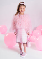 Vestido Tricot Xadrez Silhoutte Barbie Cristal