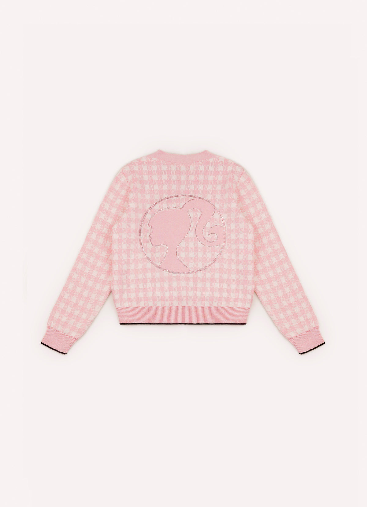 Casaco Tricot Xadrez Silhuette Barbie Cristal