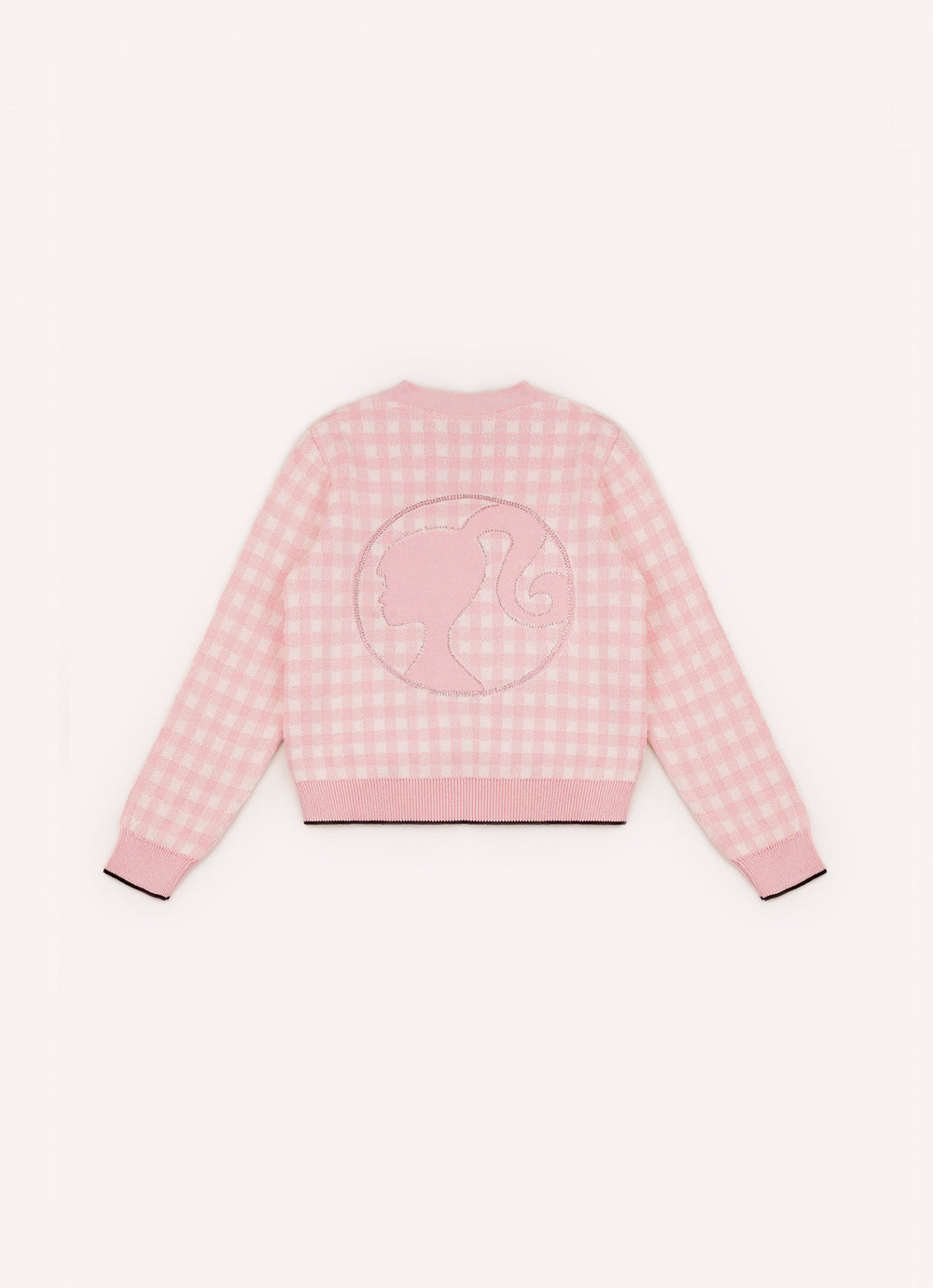 Casaco Tricot Xadrez Silhuette Barbie Cristal