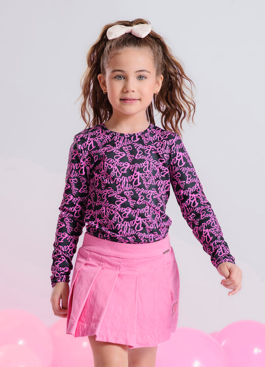 Blusa Light Estampada Barbie X Pituchinhus