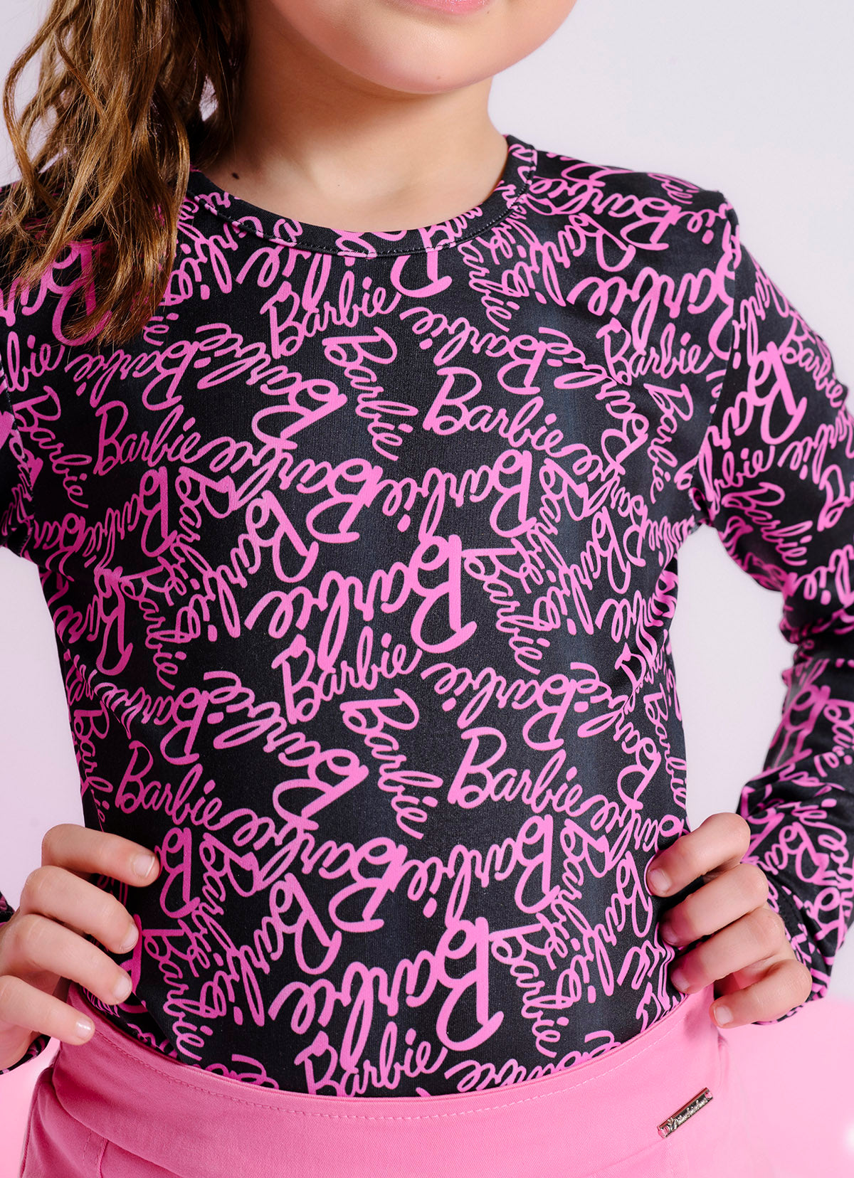 Blusa Light Estampada Barbie X Pituchinhus
