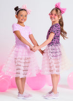Blusa Light Manga Curta Estampada Barbie X Pituchinhus