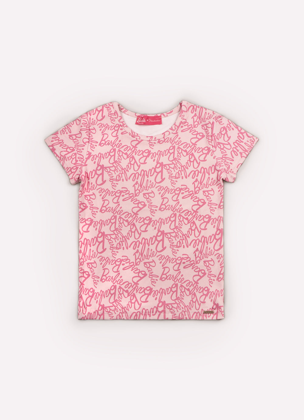 Blusa Light Manga Curta Estampada Barbie X Pituchinhus